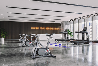 临平健身器材公司办公室装修设计_案例效果图