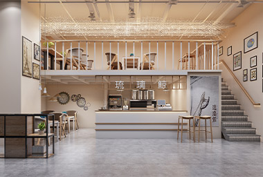 临平奶茶店装修设计_案例效果图