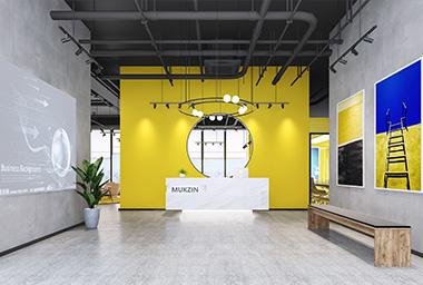 临平服装企业办公室装修设计_案例效果图