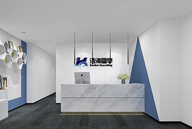 临平留学咨询公司办公室装修设计_案例效果图