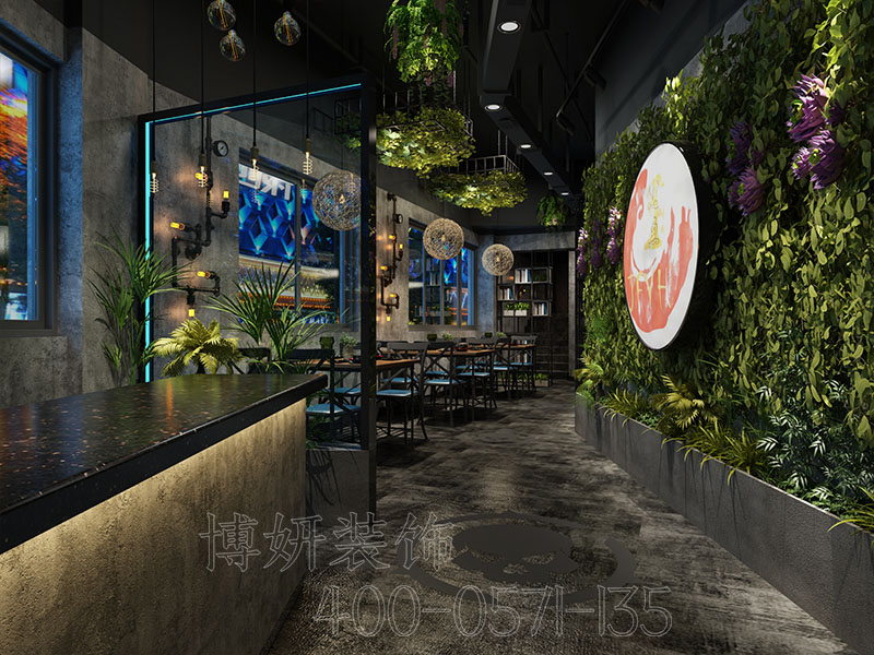 杭州烤鱼店装修案例效果图 2