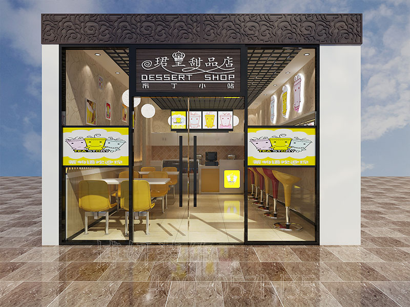 咖啡甜品店装修设计,咖啡店装修,杭州咖啡店装修