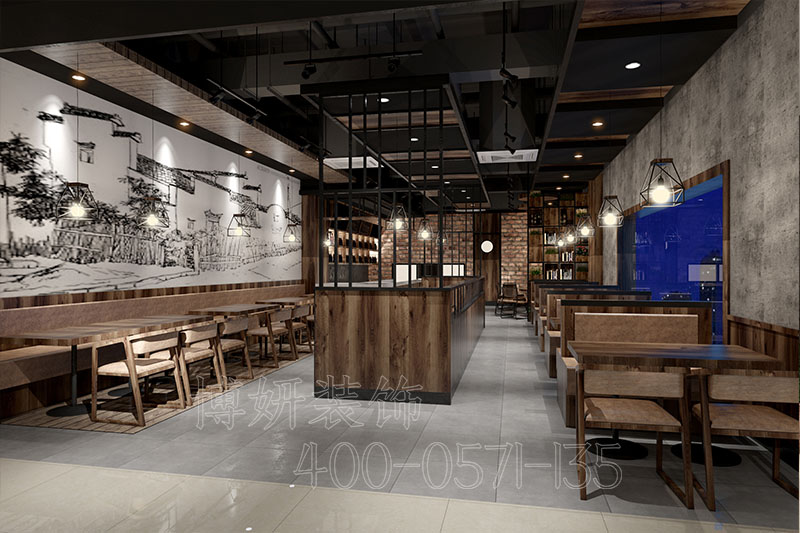 杭州麻辣香锅店装修设计-案例效果图 2