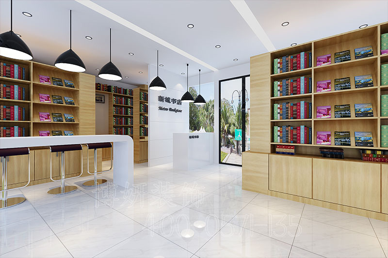 简约书店装修设计,书店案例效果图 简约书店装修设计,书店案例效果图