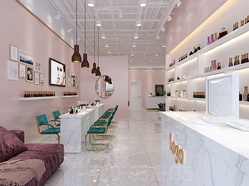 杭州美甲店装修,美甲店装修设计,美甲店装修效果图 杭州美甲店装修,美甲店装修设计,美甲店装修效果图