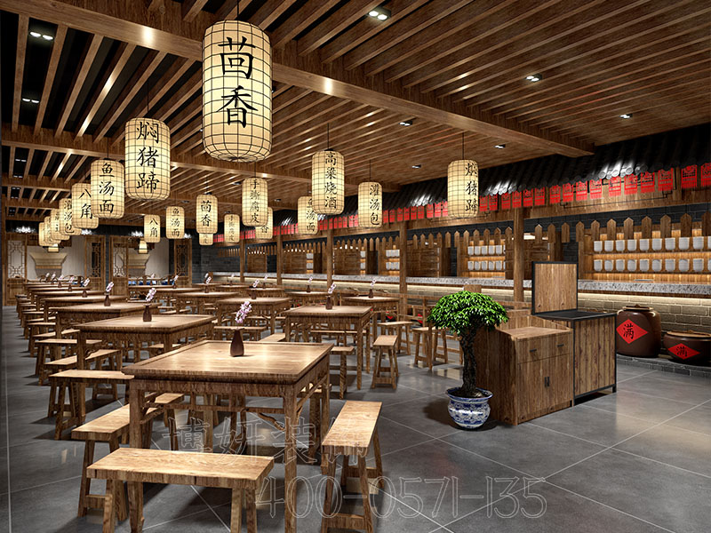 杭州专业中式快餐店装修设计,杭州中式快餐店装修设计公司,杭州快餐厅装修设计公司排名